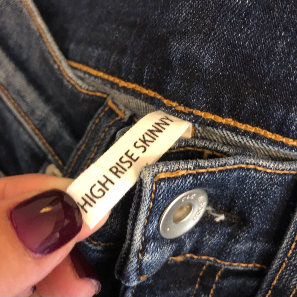RAG & BONE High Rise Skinny in Elton Dark Wash 26 - Picture 7 of 10